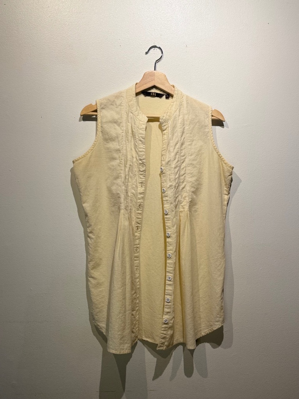 Butter Yellow Tunic Button Down Blouse